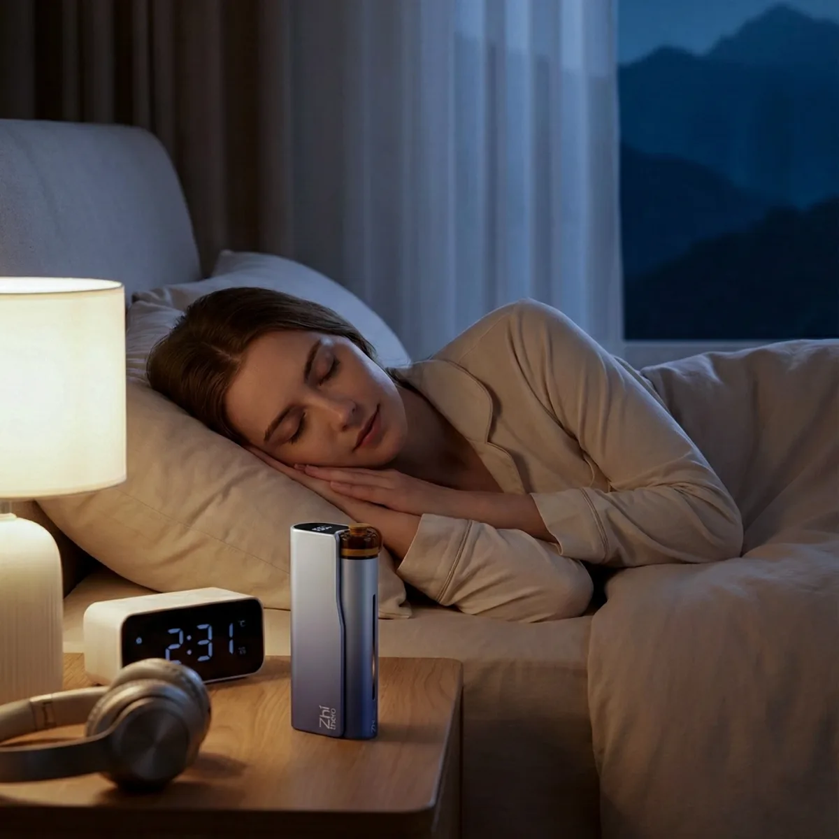 Zhithera Smart Portable Aromatherapy Waterless Nebulizing Diffuser – 3500mAh LED Rechargeable Essential Oil Diffuser (Cartridge included)